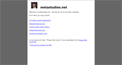 Desktop Screenshot of metastudies.net